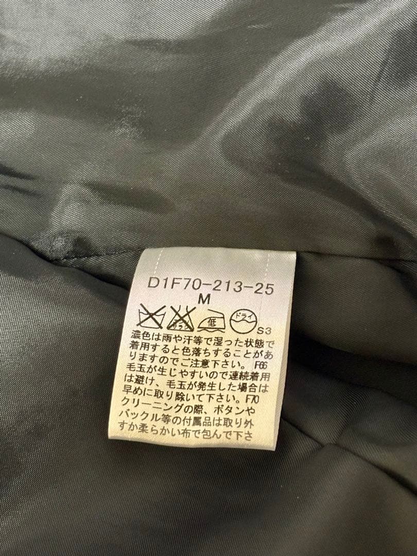 バーバリーブラックレーベル Pコート チェック ウール ブルー M