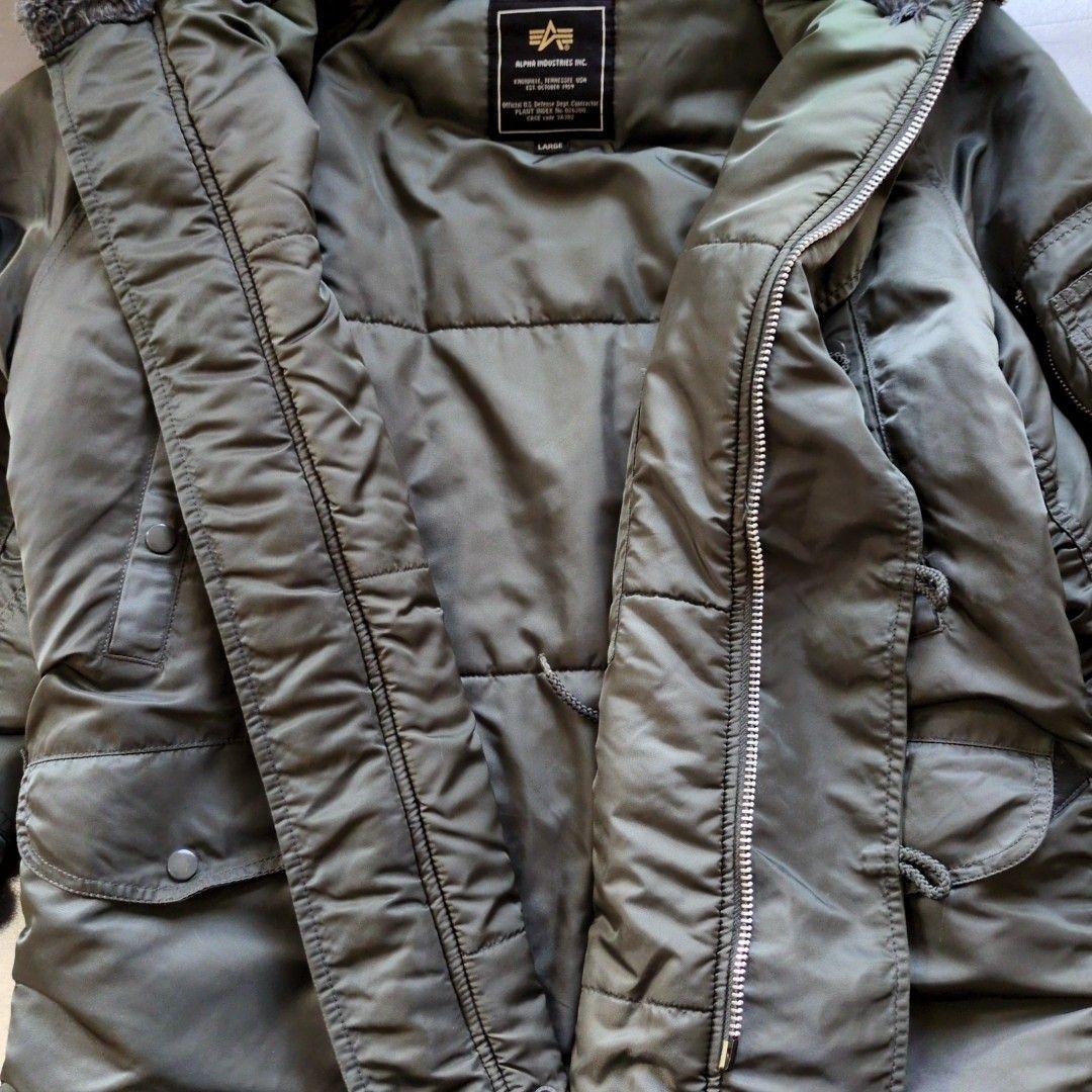 美品 ALPHA N-3B フライトジャケット ミリタリー ジャケット カーキ
