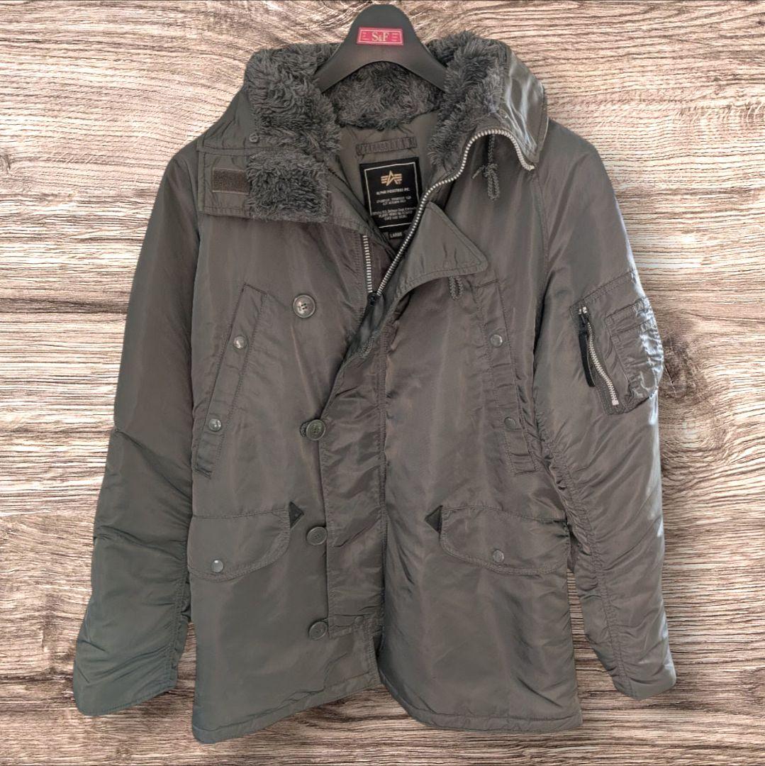 美品 ALPHA N-3B フライトジャケット ミリタリー ジャケット カーキ