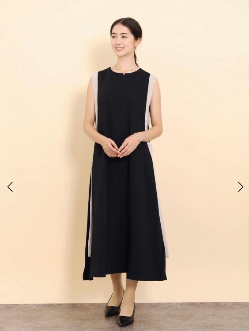 【新品未使用】ヤマダヤ　バイカラーAラインワンピース　FENNEL