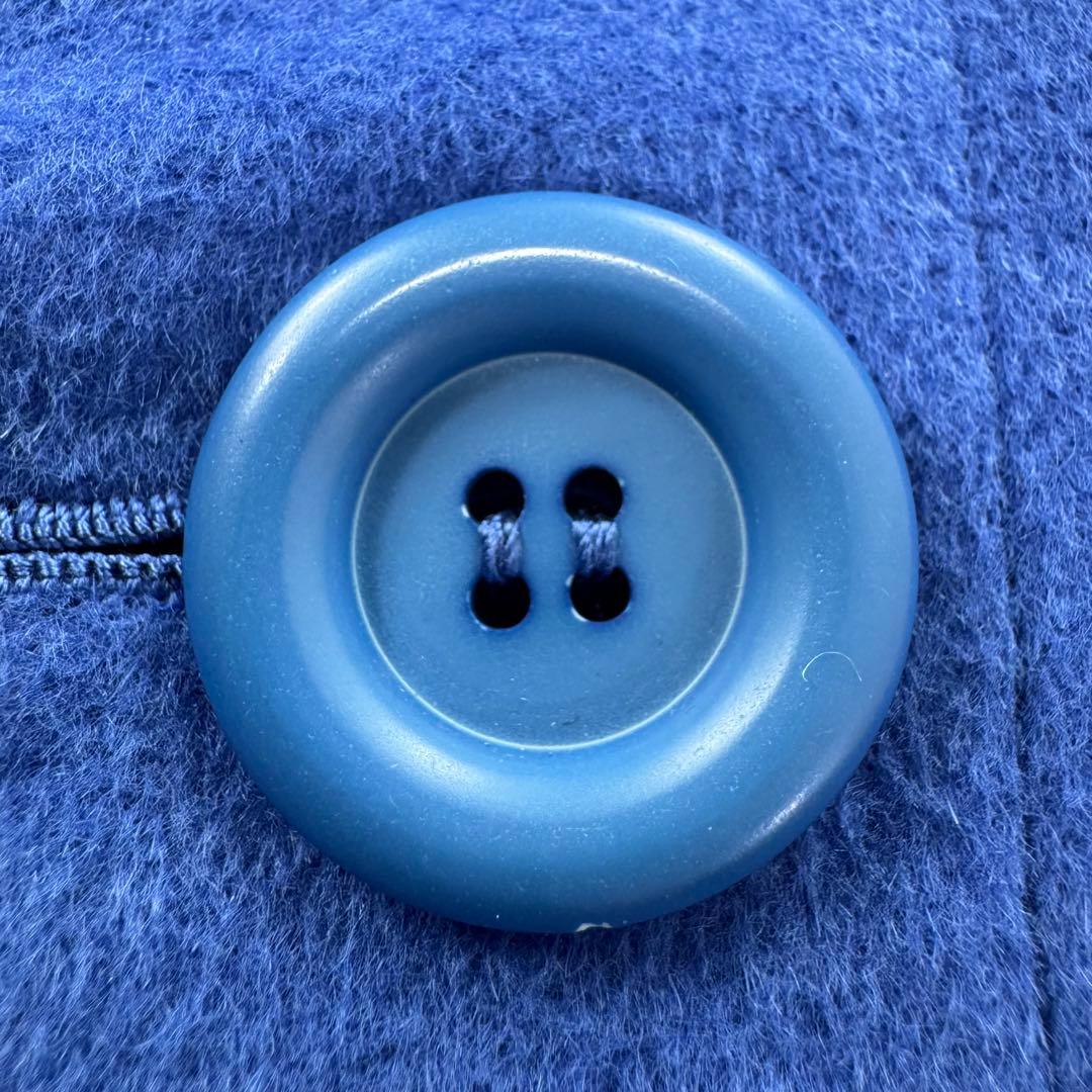 ジバンシー カシゴラ フード ベルテッドコート ウール カシミヤ アンゴラ 青