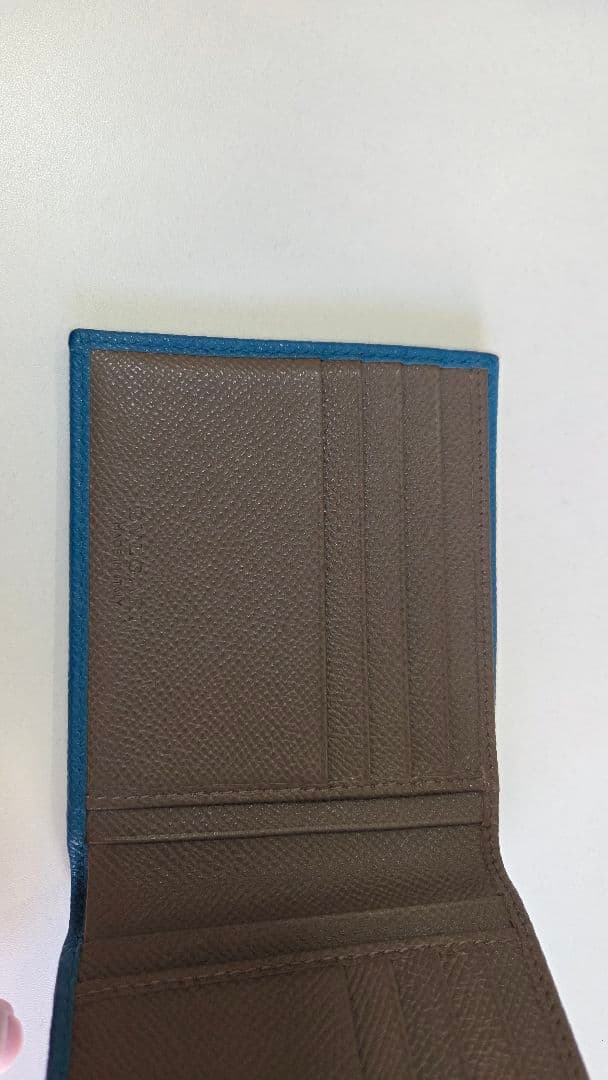 BVLGARI 2つ折り財布 ブルー ブルガリ レディース メンズ 二つ折り財布