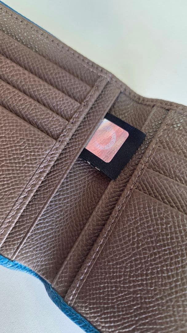 BVLGARI 2つ折り財布 ブルー ブルガリ レディース メンズ 二つ折り財布