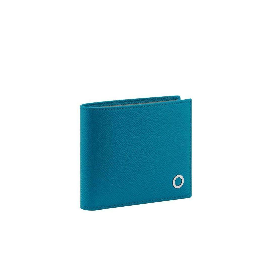 BVLGARI 2つ折り財布 ブルー ブルガリ レディース メンズ 二つ折り財布