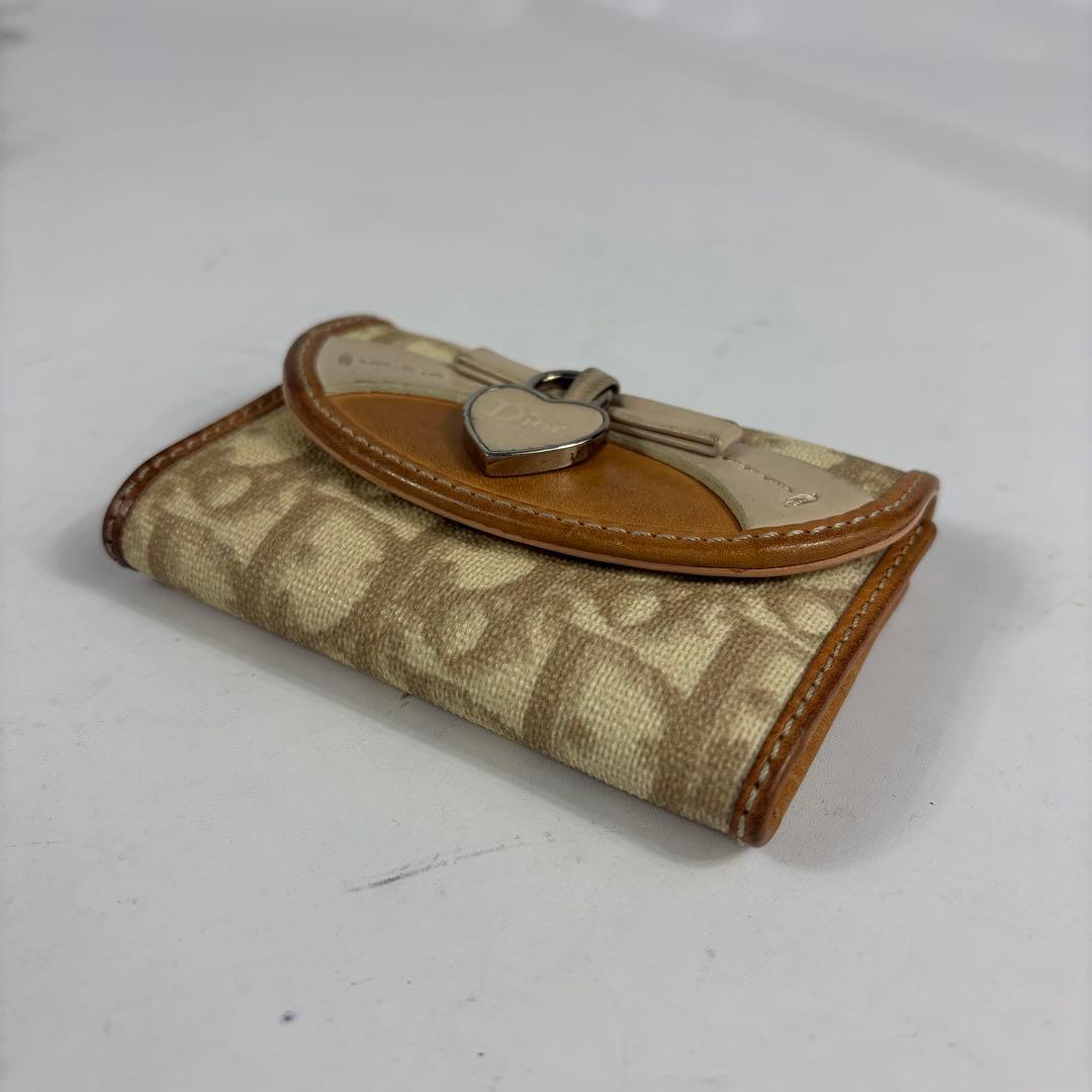 クリスチャンディオール トロッター キーケース　ハート PVC 　レザー