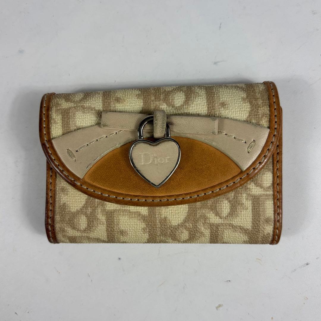 クリスチャンディオール トロッター キーケース　ハート PVC 　レザー