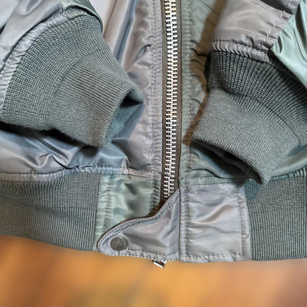 BEAMS MA-1 オリーブクレージーパターン　美品　貴重サイズＬ