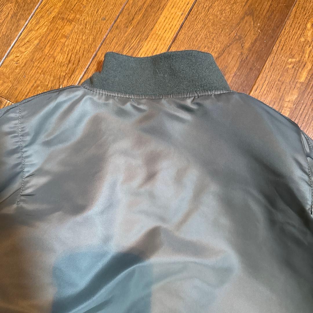 BEAMS MA-1 オリーブクレージーパターン　美品　貴重サイズＬ