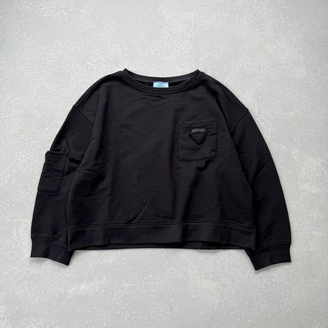 トップス PRADA triangle logo sweat