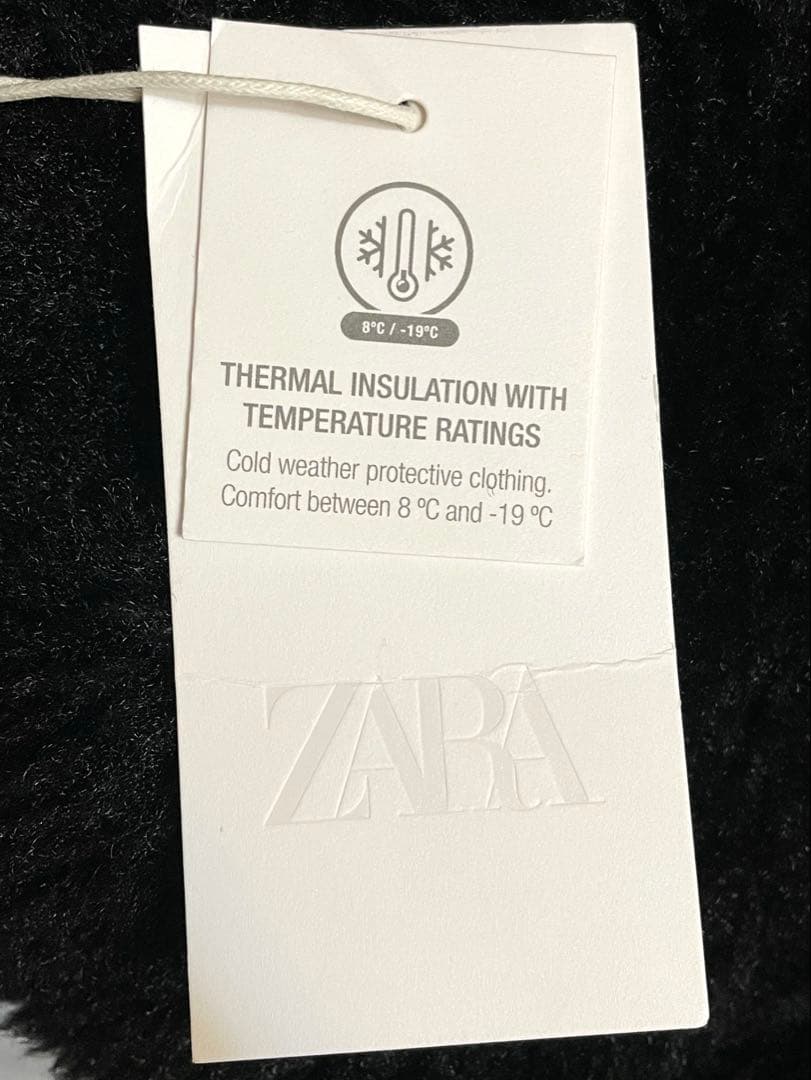 ふわふわ☆ 断熱性☆ 新品 ZARA フード付きエコファージャケット