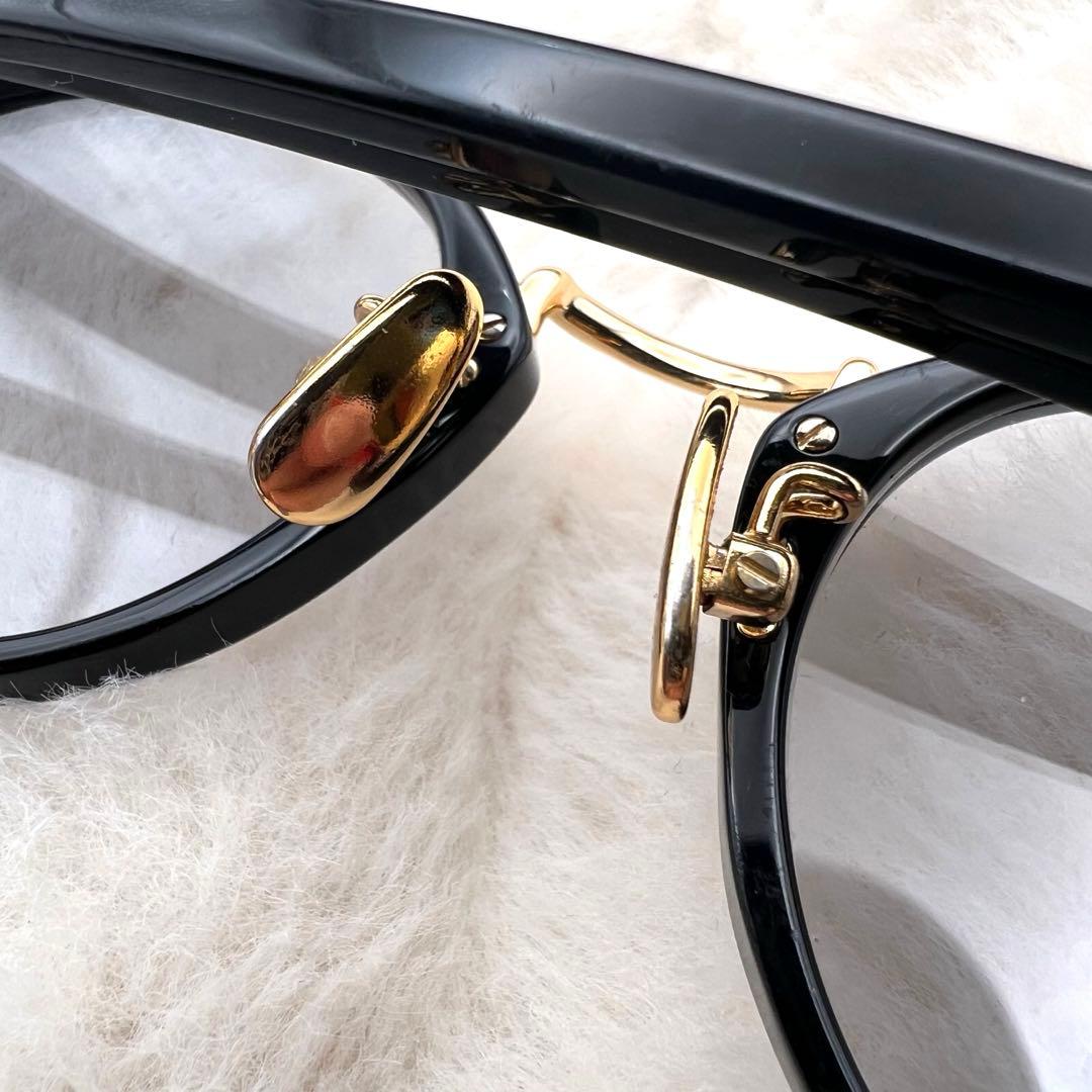 美品✨ A.D.S.R EDDIE 01 メガネ ブラック系 ゴールド 男女兼用