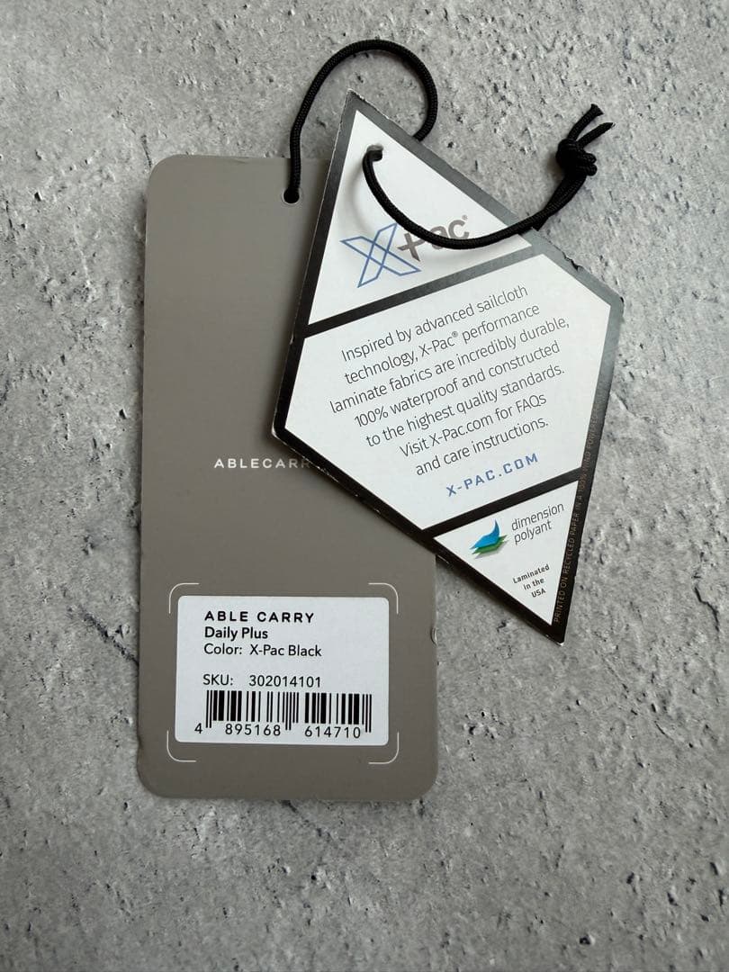 y*u様 ABLE CARRYデイリープラス 21L X-パック　ブラック