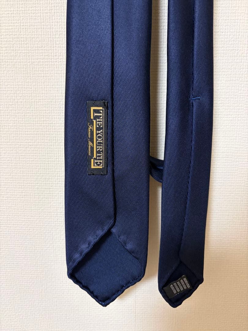 TIE YOUR TIE ネイビー ネクタイ　50オンスセッテピエゲ 美品