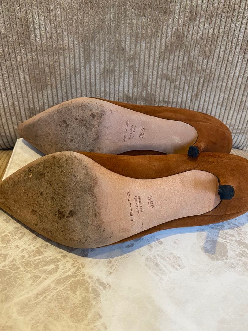 美品★PELLICO ブラウン スエード パンプス 36.5