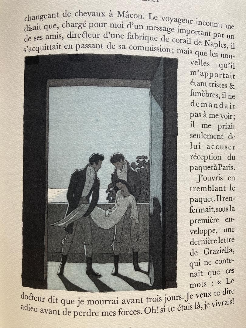 ラマルティーヌ著⭐️A.E.マルティ挿絵本『Graziella』1948年