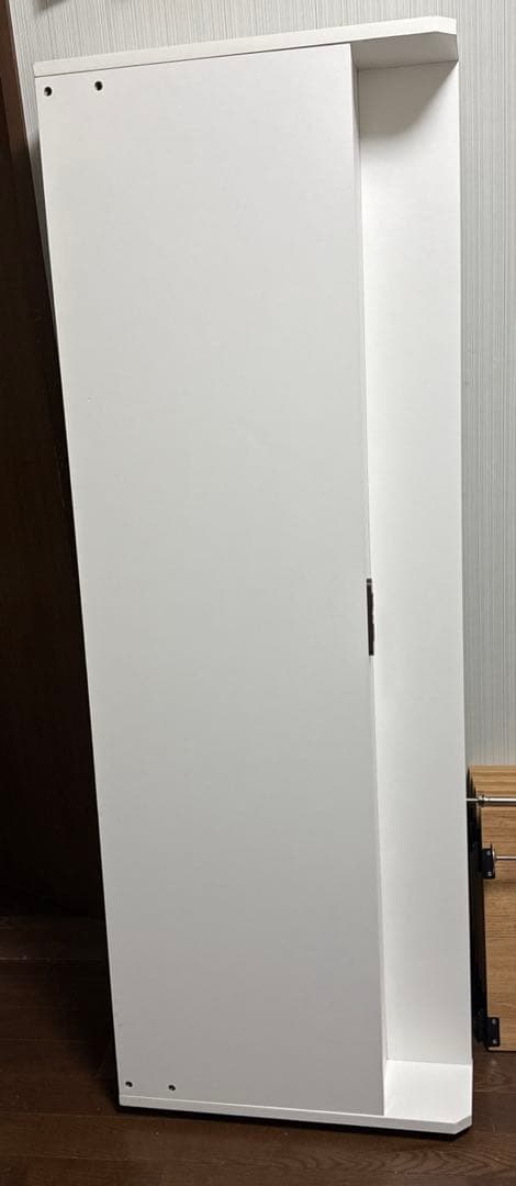 《美品》ニトリ ダブル ベッド ベッドフレーム すのこ 棚付 ホワイト 引取限定