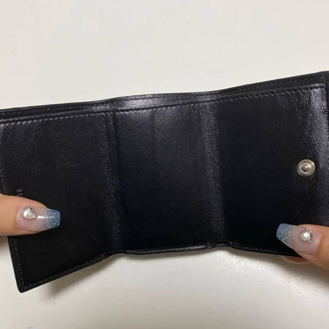 【美品】【箱付き】BALENCIAGA 財布 ミニウォレット 黒