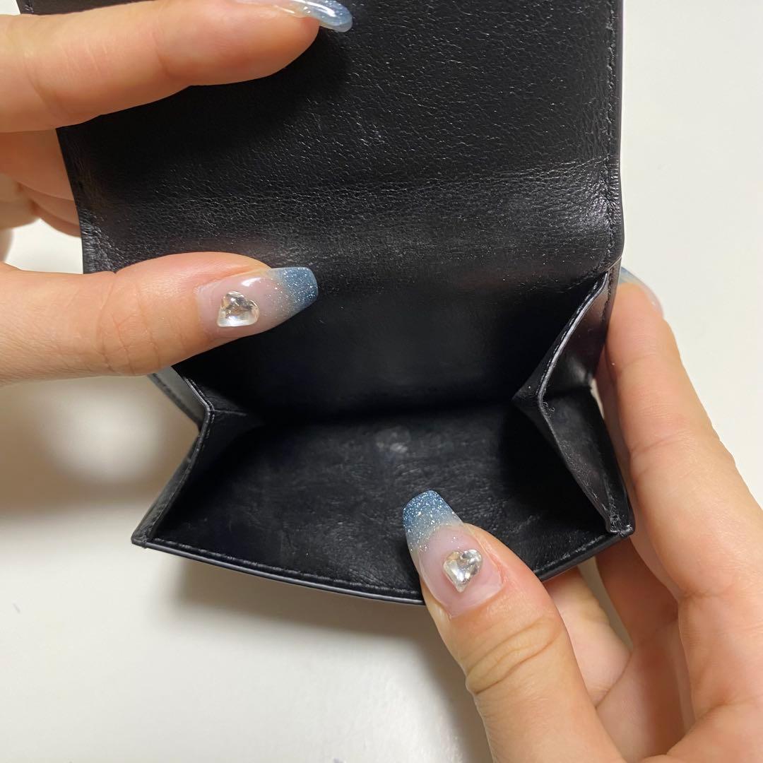 【美品】【箱付き】BALENCIAGA 財布 ミニウォレット 黒