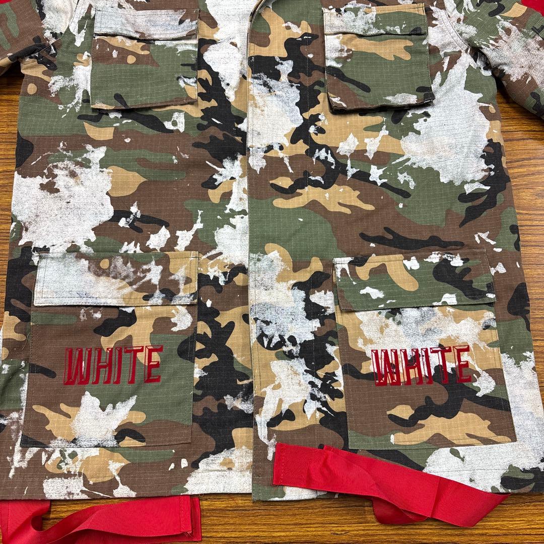 美品　OFF-WHITE オフホワイト ジャケット ミリタリー カモフラ 迷彩