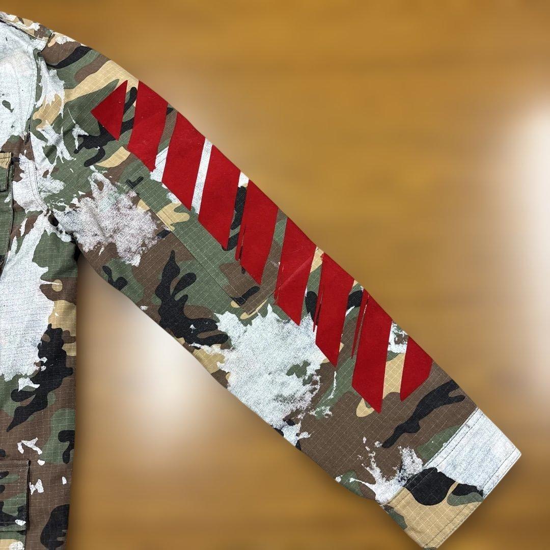 美品　OFF-WHITE オフホワイト ジャケット ミリタリー カモフラ 迷彩