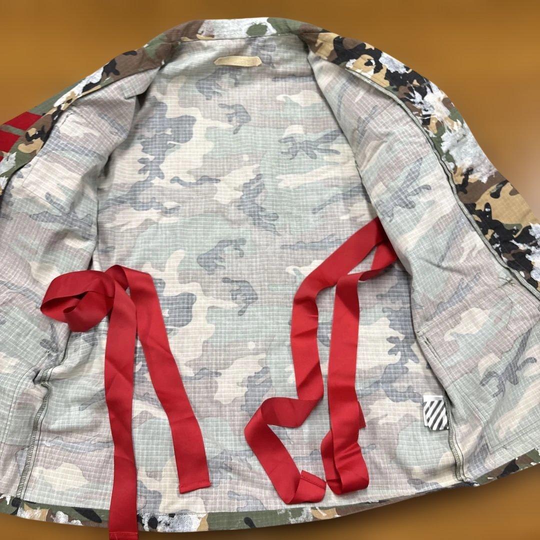 美品　OFF-WHITE オフホワイト ジャケット ミリタリー カモフラ 迷彩