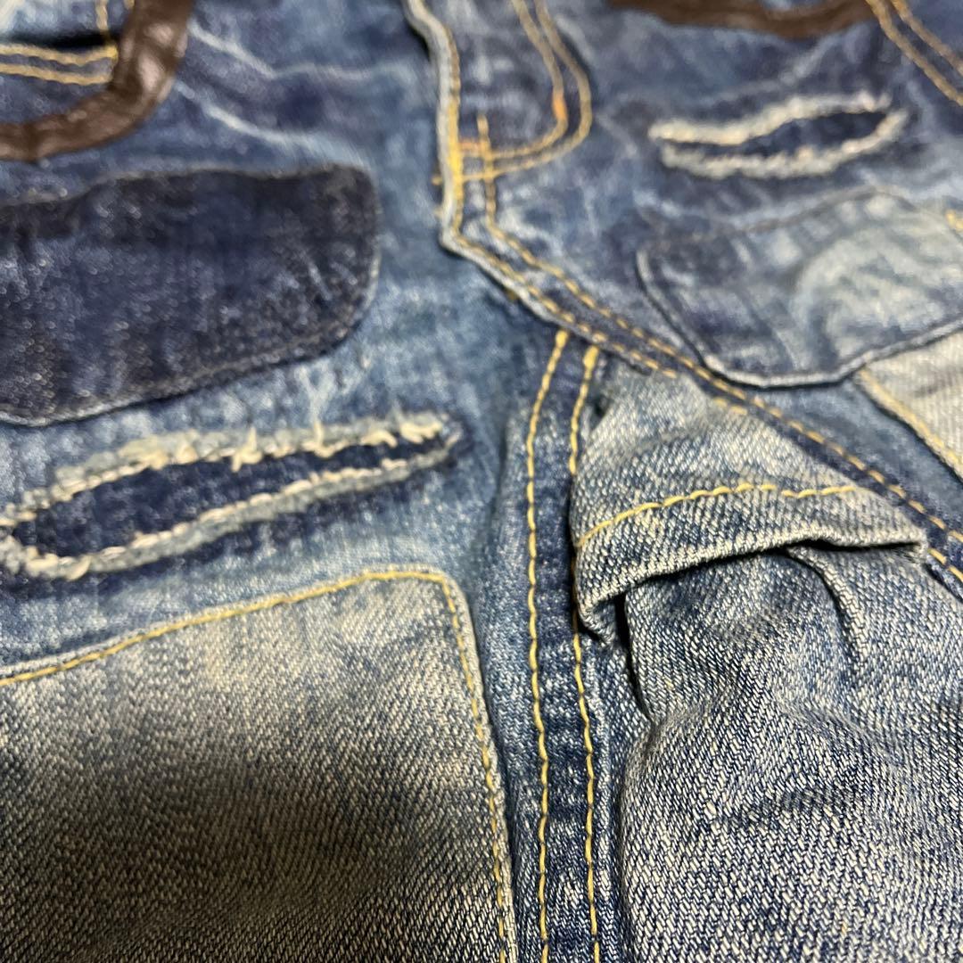 WASK ワスク　デニムスカート　リメイク風　90㎝