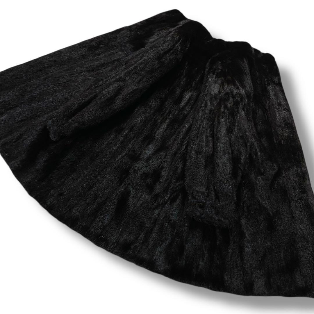 【美品】Fiancesse ミンクファーコート 毛皮 ブラウン 11 毛並み◎