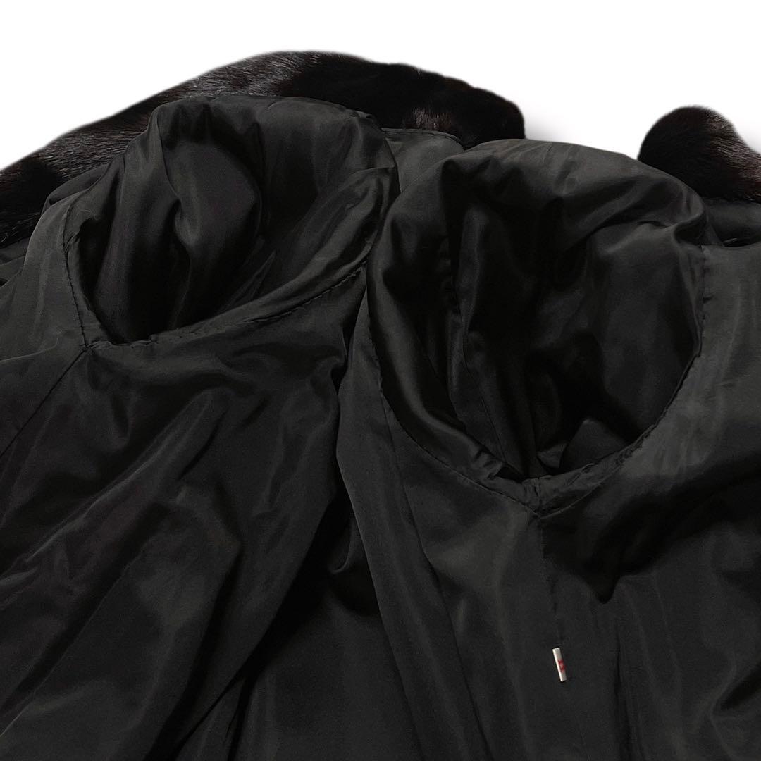 【美品】Fiancesse ミンクファーコート 毛皮 ブラウン 11 毛並み◎