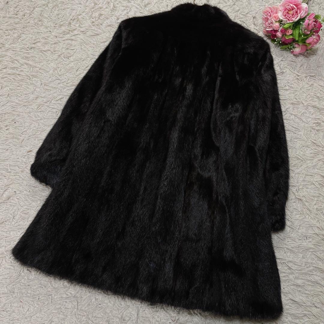 【美品】Fiancesse ミンクファーコート 毛皮 ブラウン 11 毛並み◎