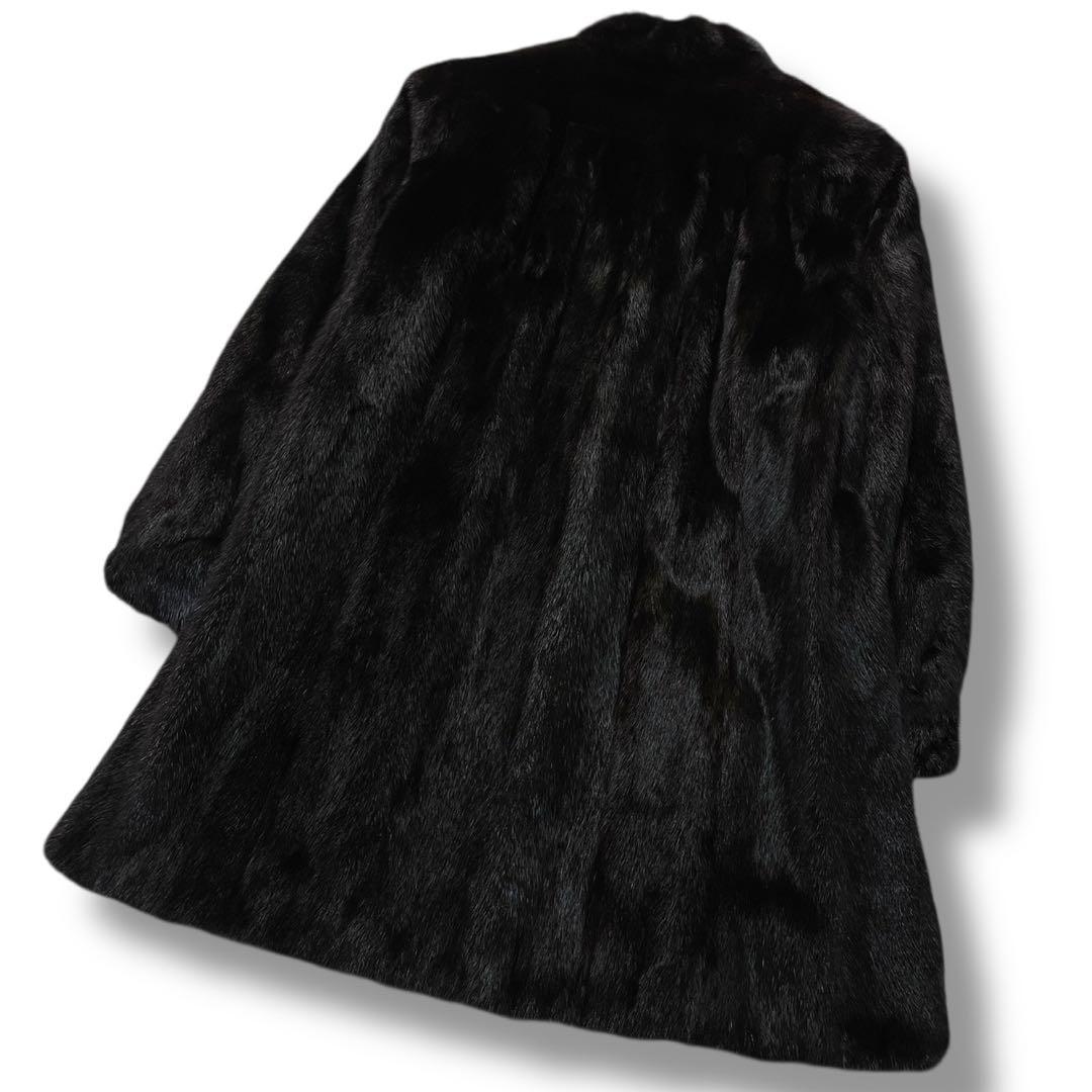 【美品】Fiancesse ミンクファーコート 毛皮 ブラウン 11 毛並み◎