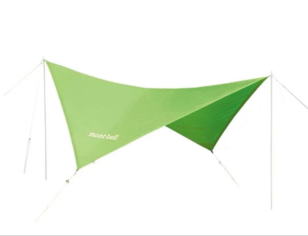 mont-bell ミニタープ グリーン　ポール2本付き美品！