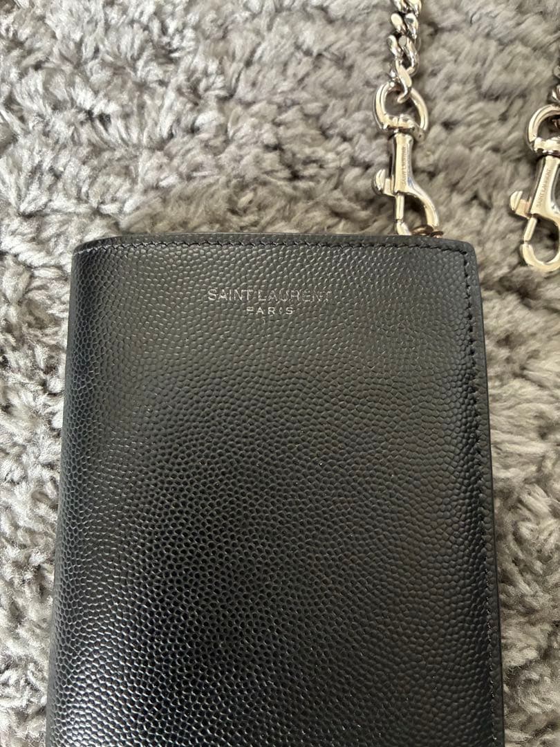 ねこさん専用希少SAINT LAURENT ブラック レザー ウォレットチェーン