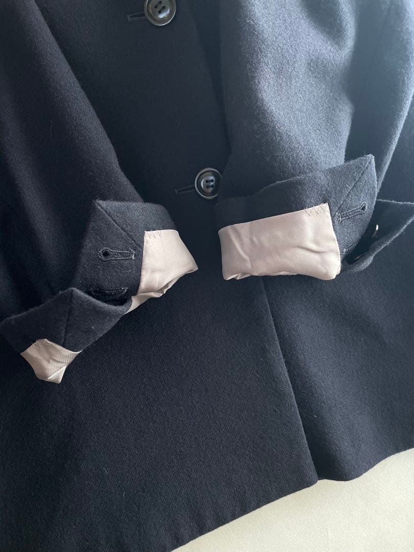 美品✨イエナ　22AW ダブルブレストジャケットコート　紺　38 オーバーサイズ