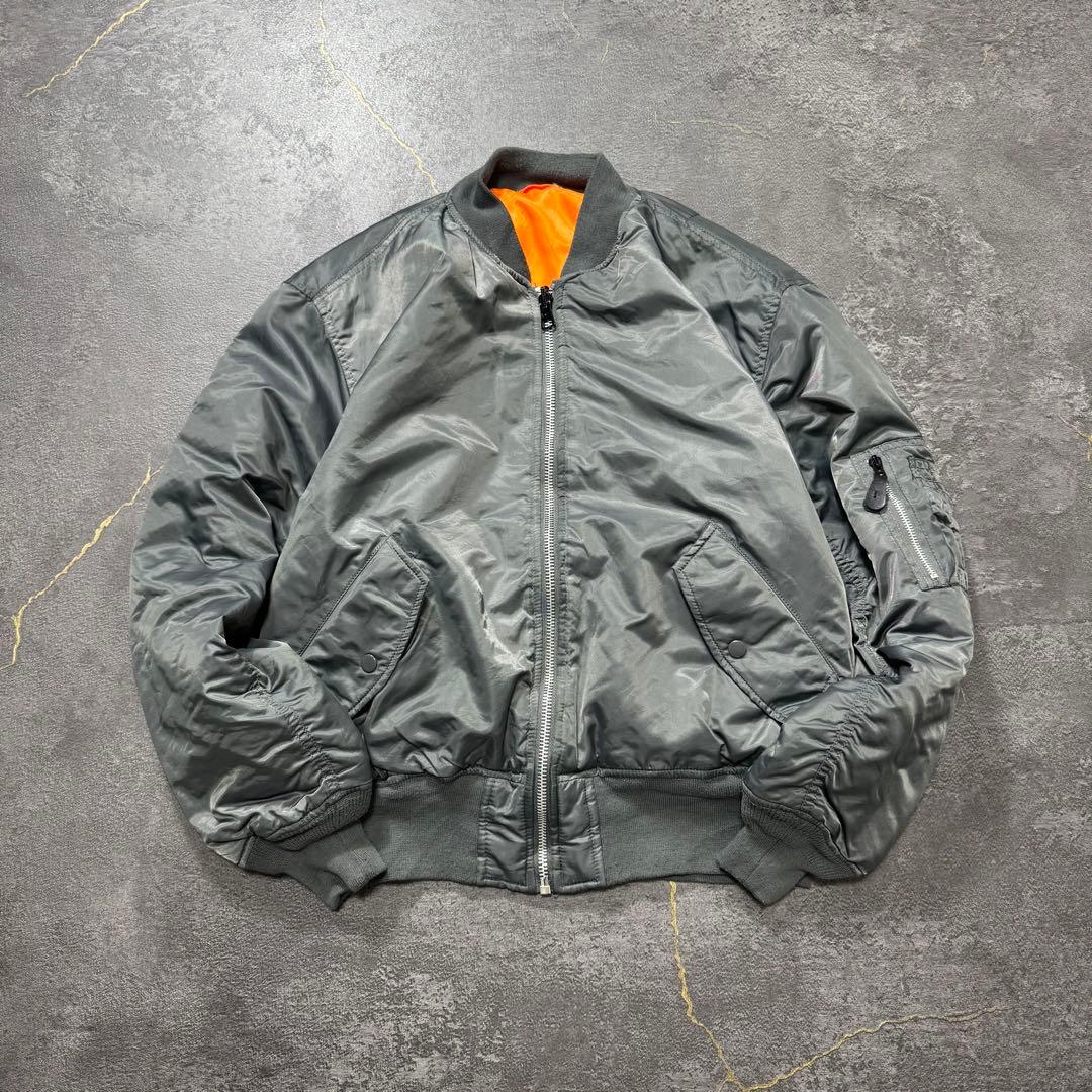 KNOX ARMORYシルバーグレーalphaアルファMA-1フライトジャケット