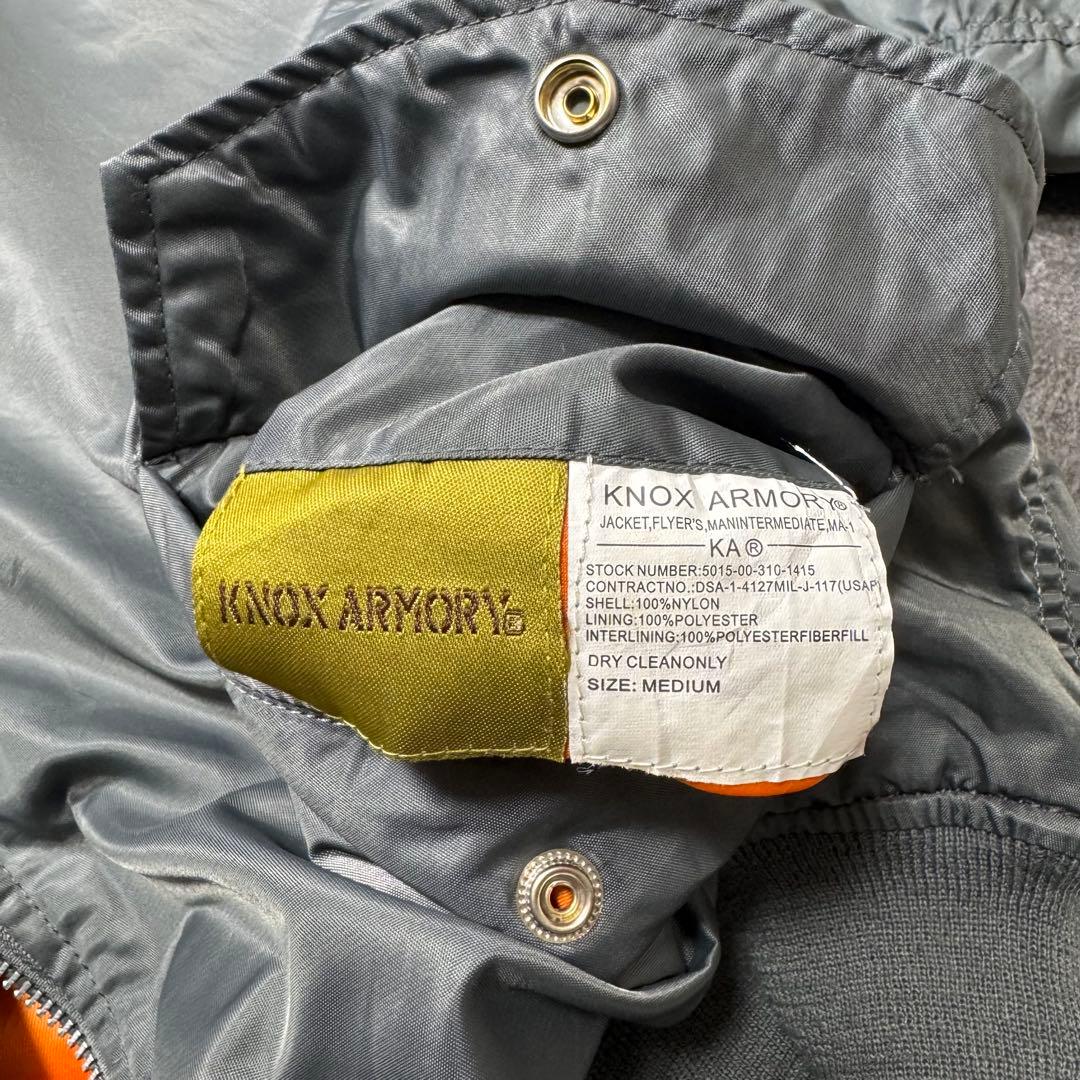 KNOX ARMORYシルバーグレーalphaアルファMA-1フライトジャケット