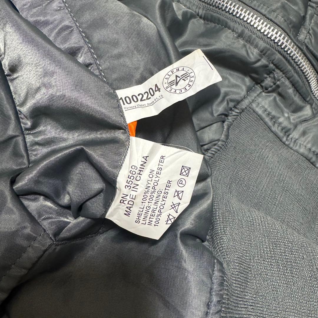 KNOX ARMORYシルバーグレーalphaアルファMA-1フライトジャケット