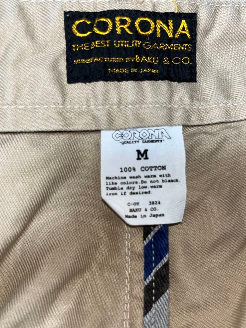 CORONA バーバリークロス チノパン M 日本製 ポストオーバーオールズ