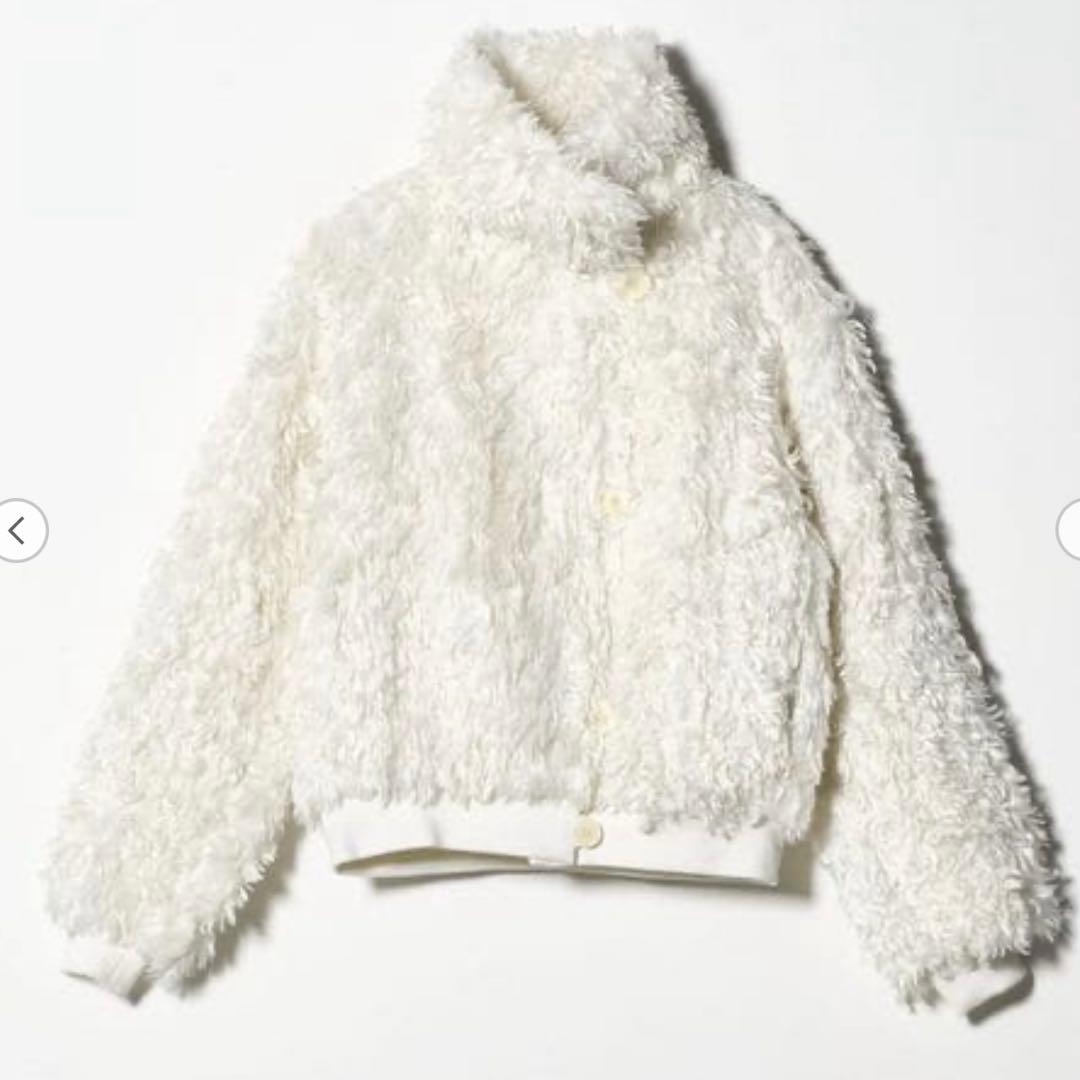 新品　ATTISESSION フラッフィー ブルゾン　ホワイト