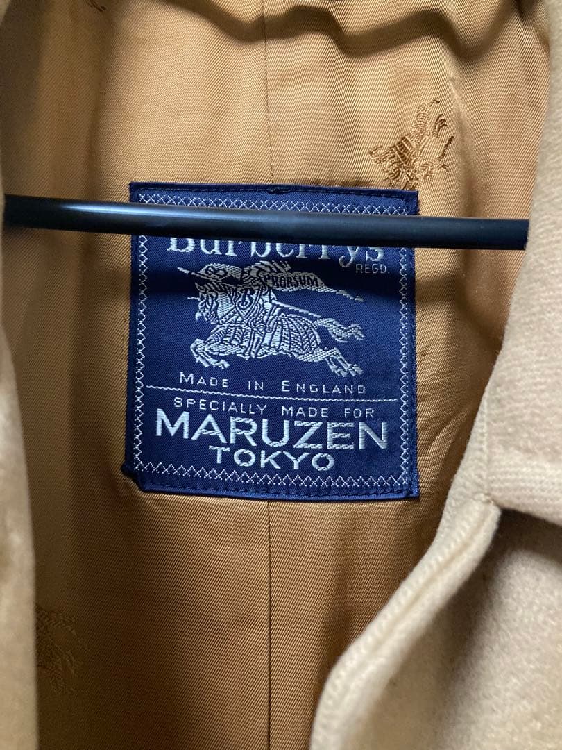 バーバリー　カシミア100%　ロングコート　丸善別注　比翼