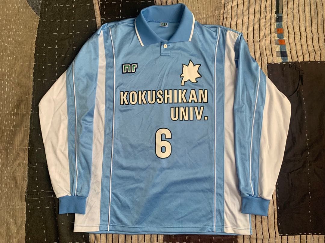 未使用 90s NR 国士舘大学 サッカー部 長袖 ユニフォーム ゲームシャツ
