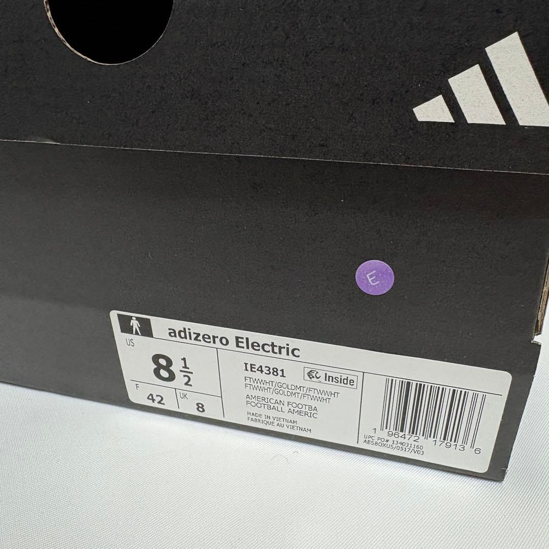 Adizero Electric Cleats WHT/GLD　26.5㎝　E