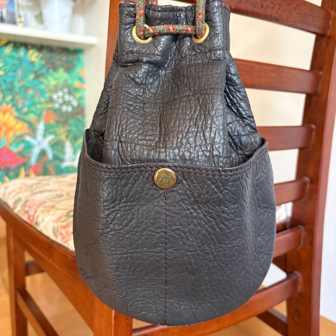 希少 PORTER HERCULES 80s ヴィンテージ 巾着レザーショルダー