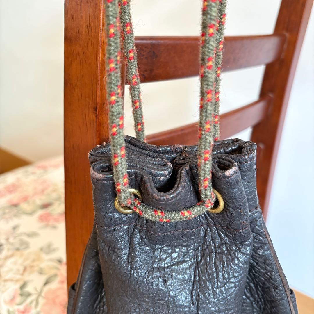 希少 PORTER HERCULES 80s ヴィンテージ 巾着レザーショルダー