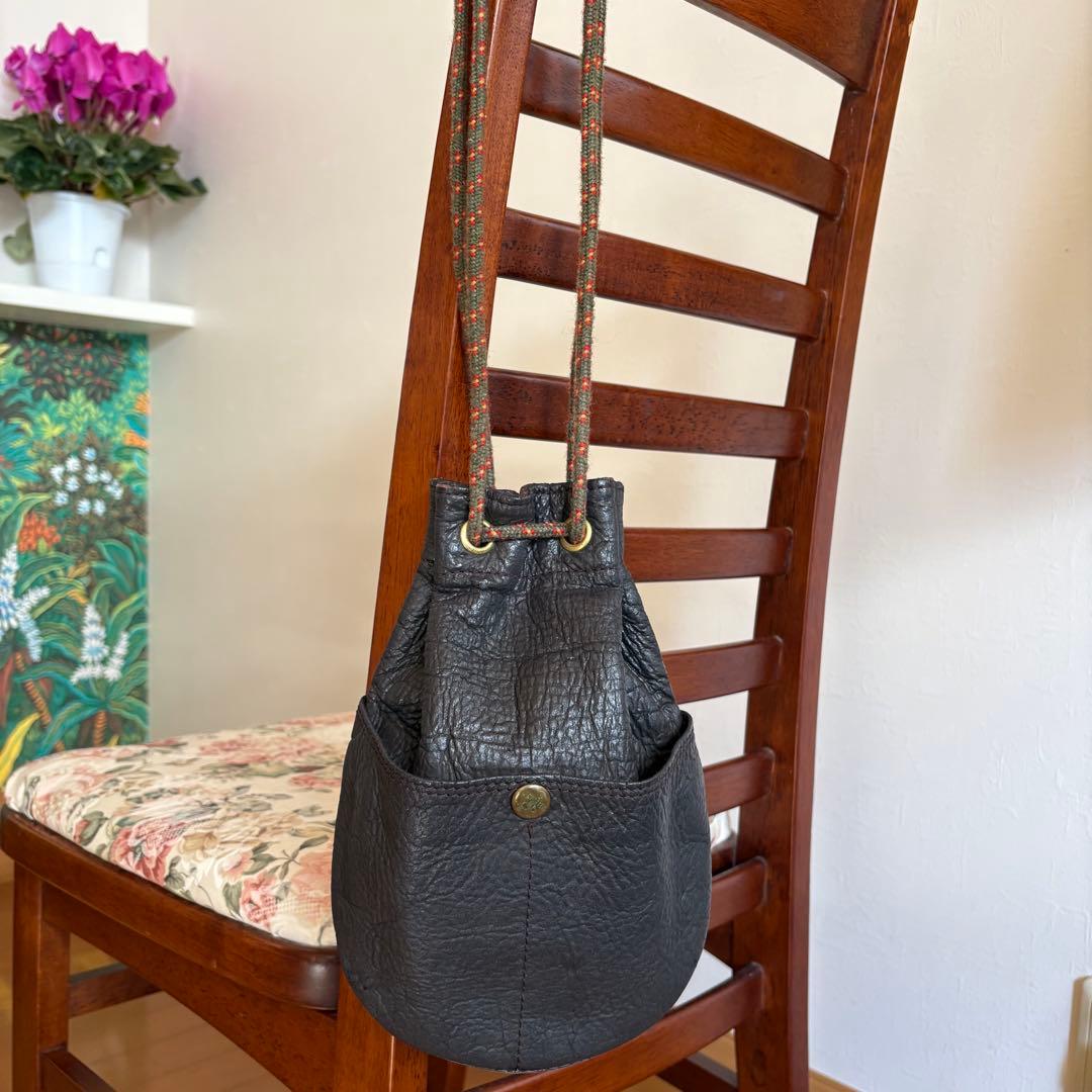 希少 PORTER HERCULES 80s ヴィンテージ 巾着レザーショルダー