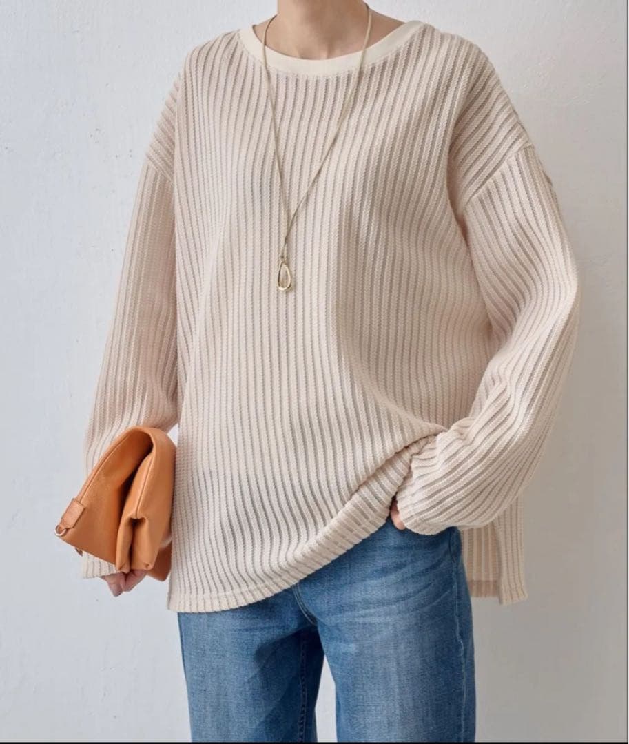 ビアズリー カットソー　ベージュ