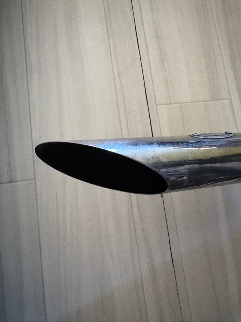 YAMAHAドラッグスター400用？　社外スラッシュカットマフラー　JMCA記載