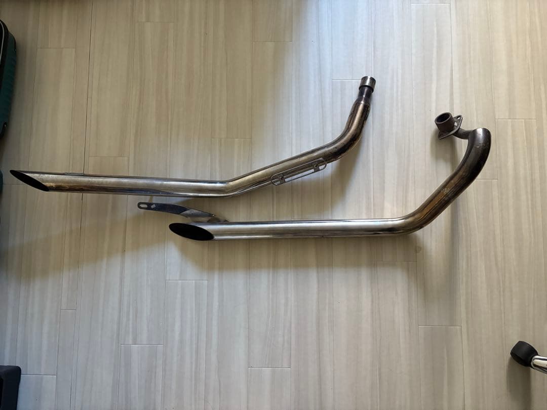 YAMAHAドラッグスター400用？　社外スラッシュカットマフラー　JMCA記載