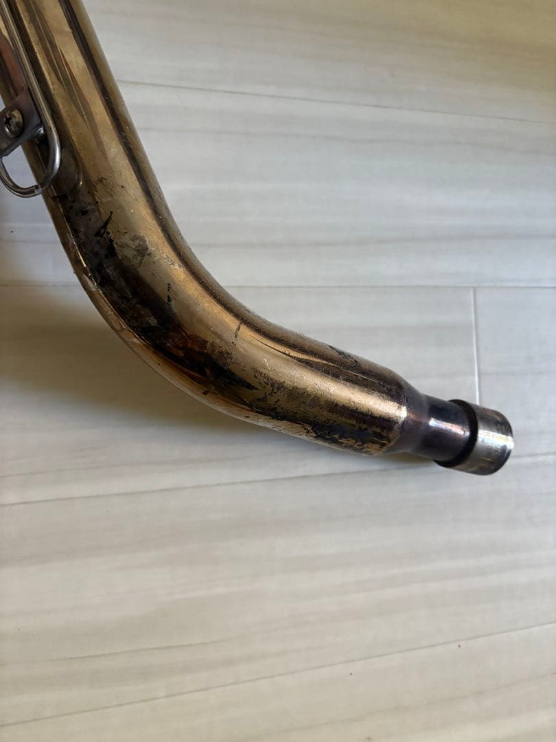 YAMAHAドラッグスター400用？　社外スラッシュカットマフラー　JMCA記載