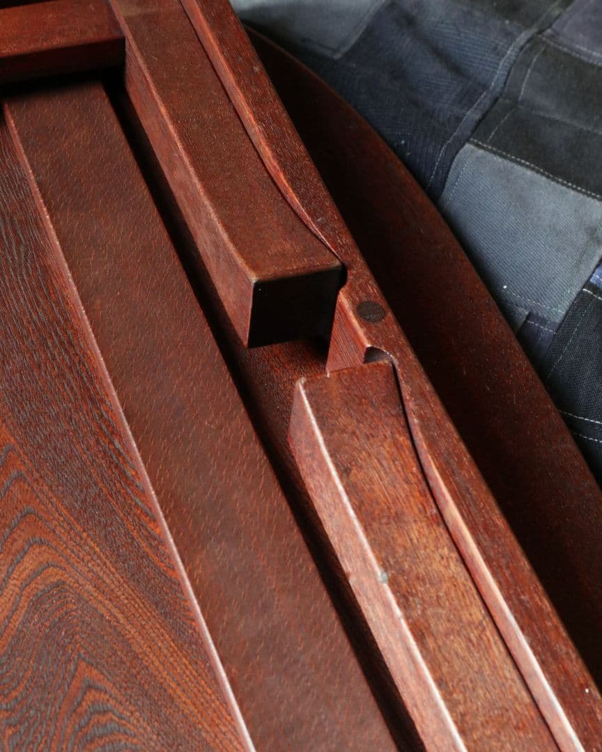 栓(セン)の小判型ちゃぶ台　古道具 古家具 アンティーク レトロ カフェ 古民家