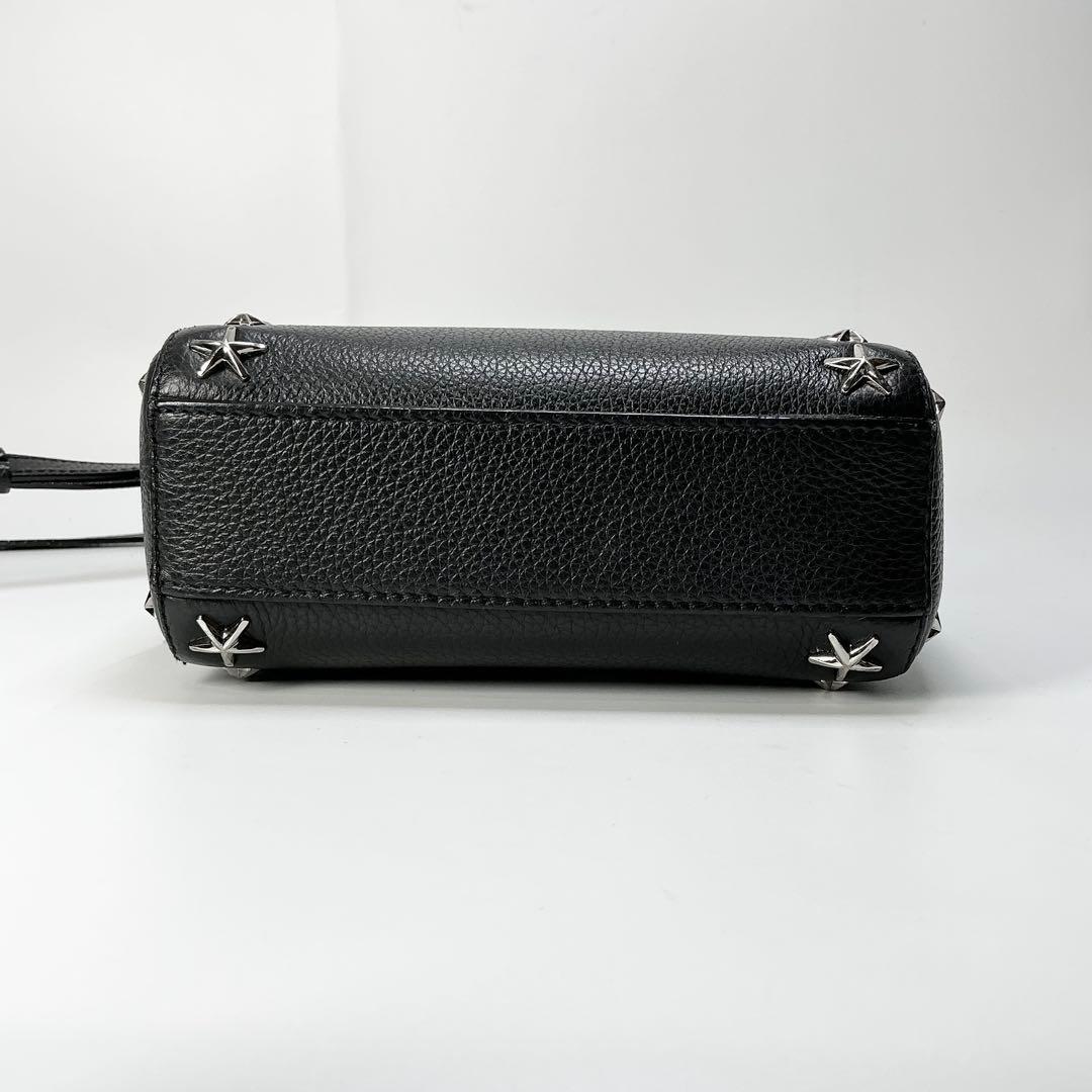 JIMMY CHOO　ミニペガシ2wayトートバッグ　スタースタッズ